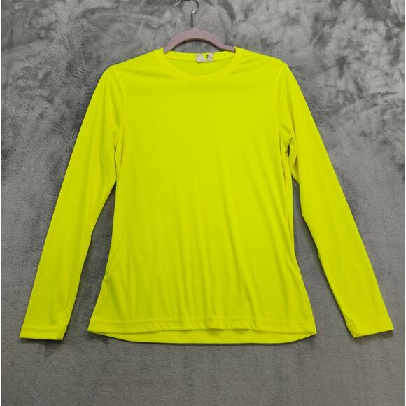 Clique Top Womens XS Hi-Visibility Yellow Spin Eco Performance Long Sleeve Tee - Picture 1 of 8